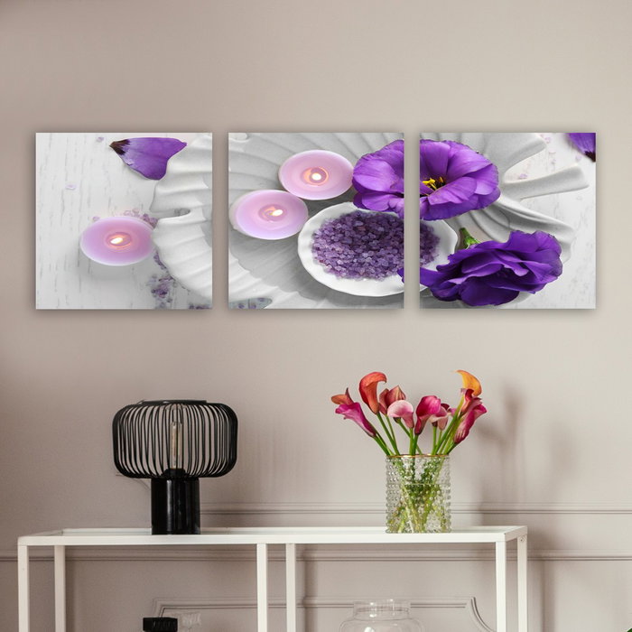 Wallity P853090 Conjunto de 3 Pinturas Decorativas en Lienzo Multicolor